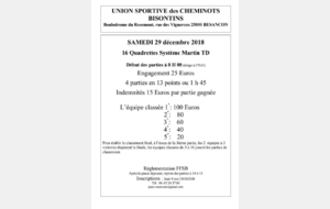 Besançon: Concours du 29 12 2018