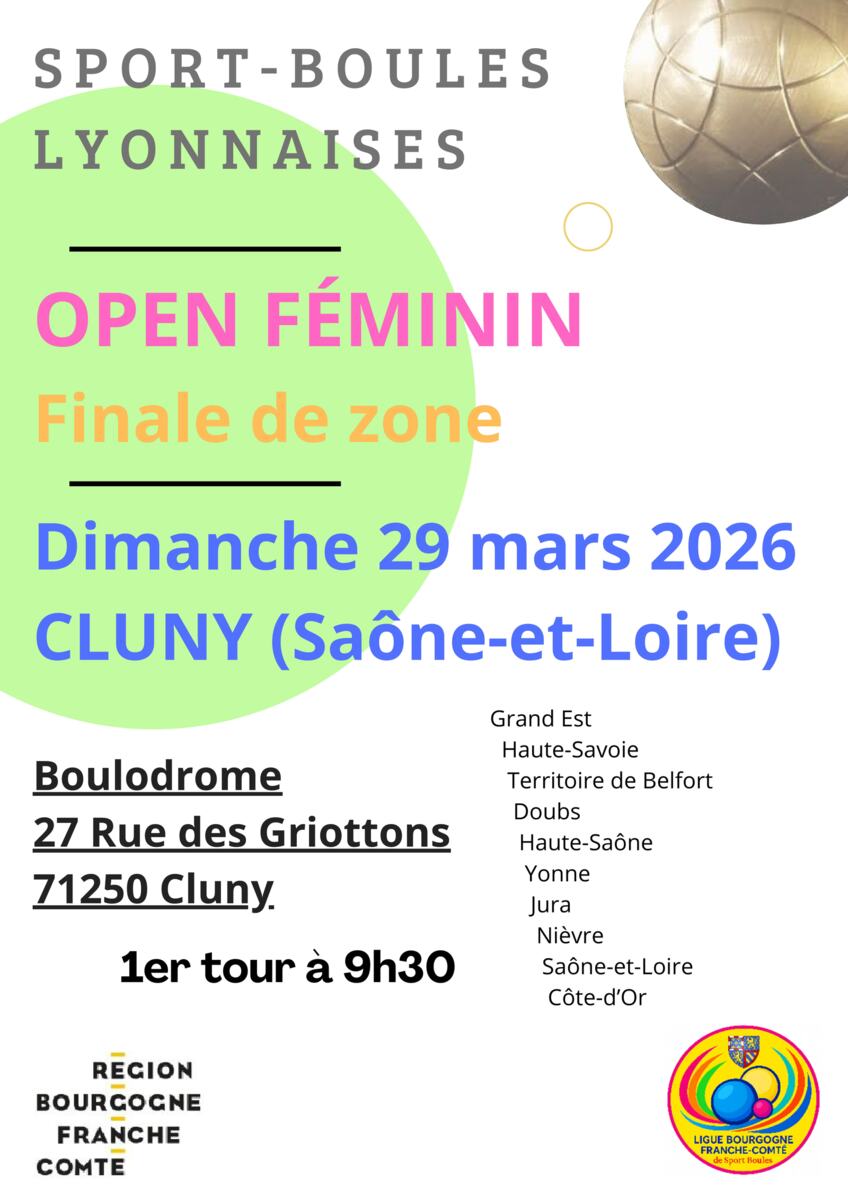 CLUNY (71) FINALE DE ZONE OPEN FEMININ
