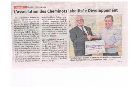 L'ACBELFORT RECOMPENSEE